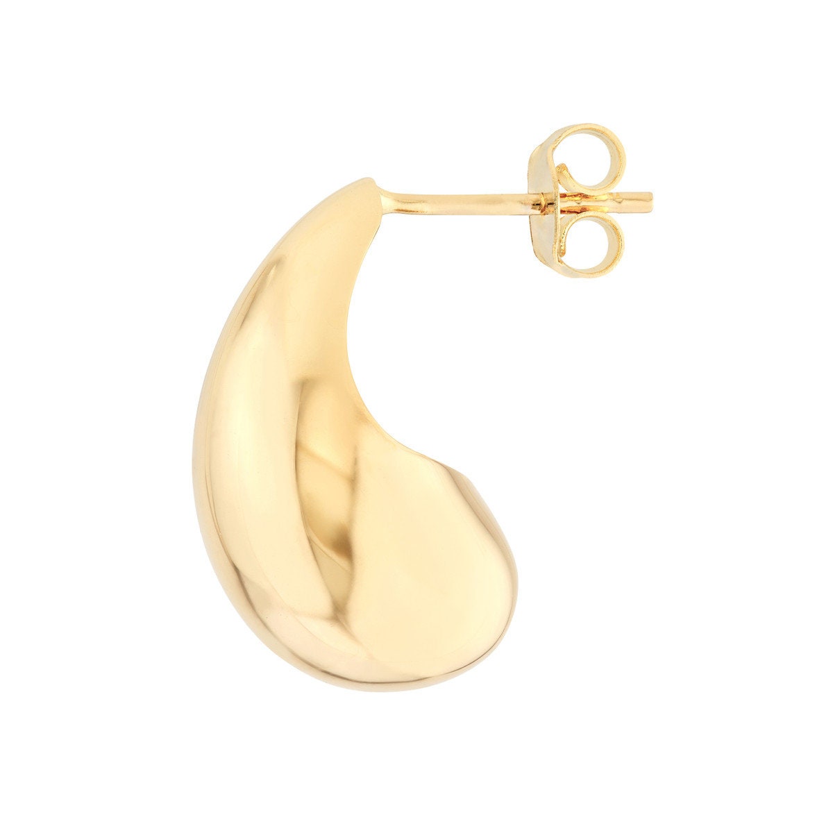 14k Teardrop Dome Earrings
