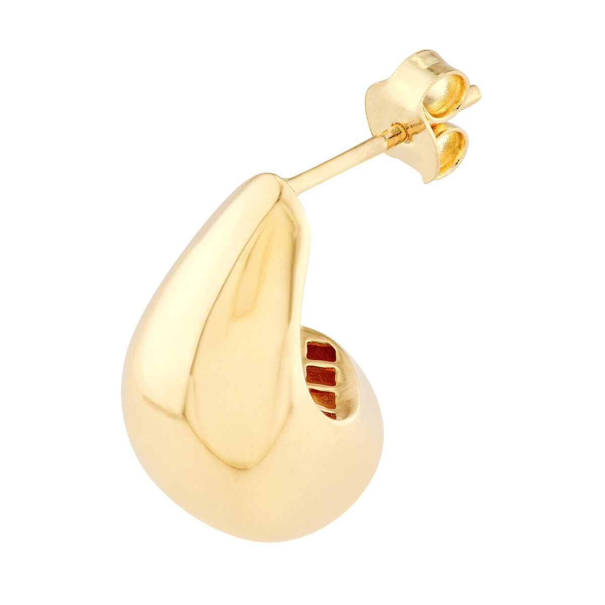 14k Teardrop Dome Earrings