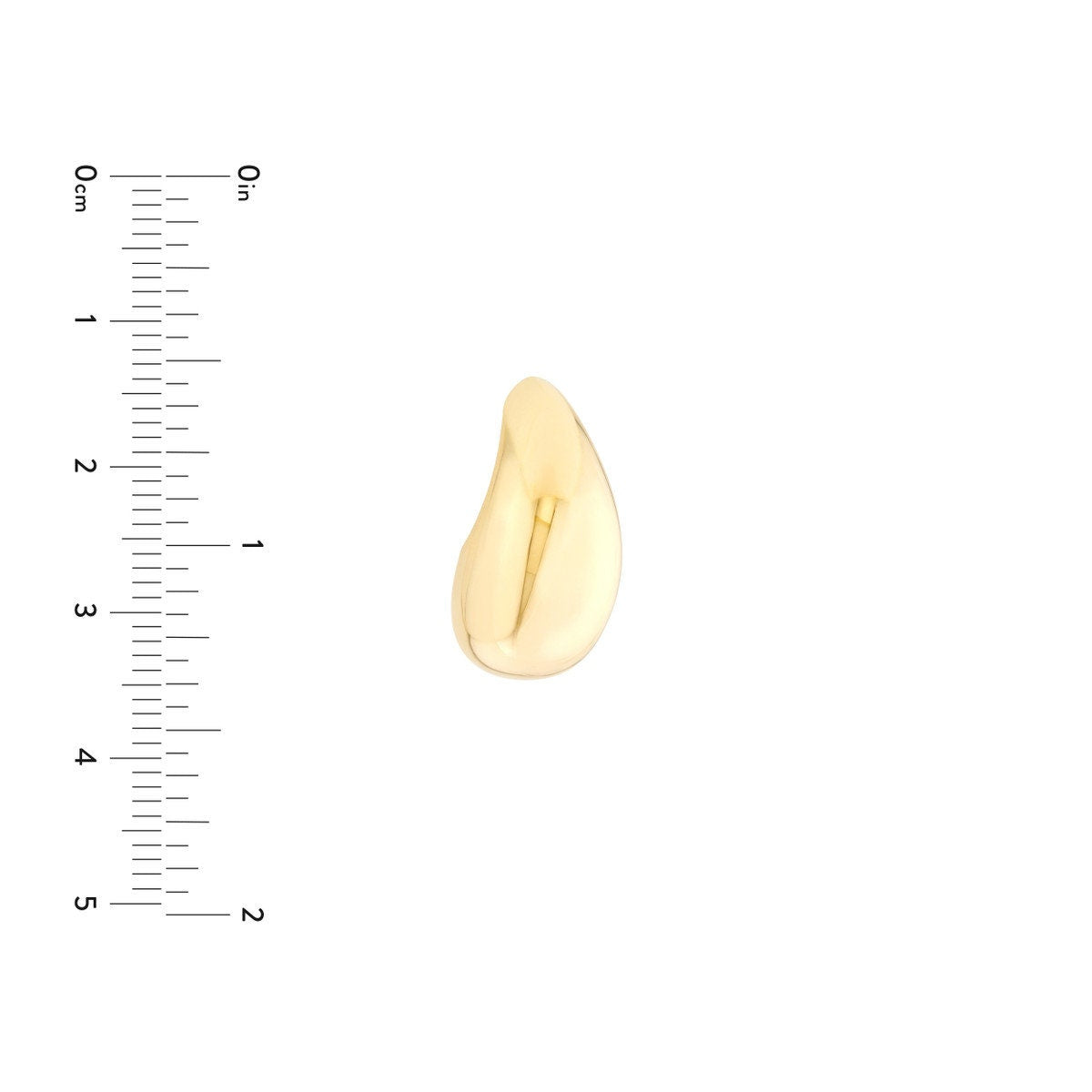 14k Teardrop Dome Earrings