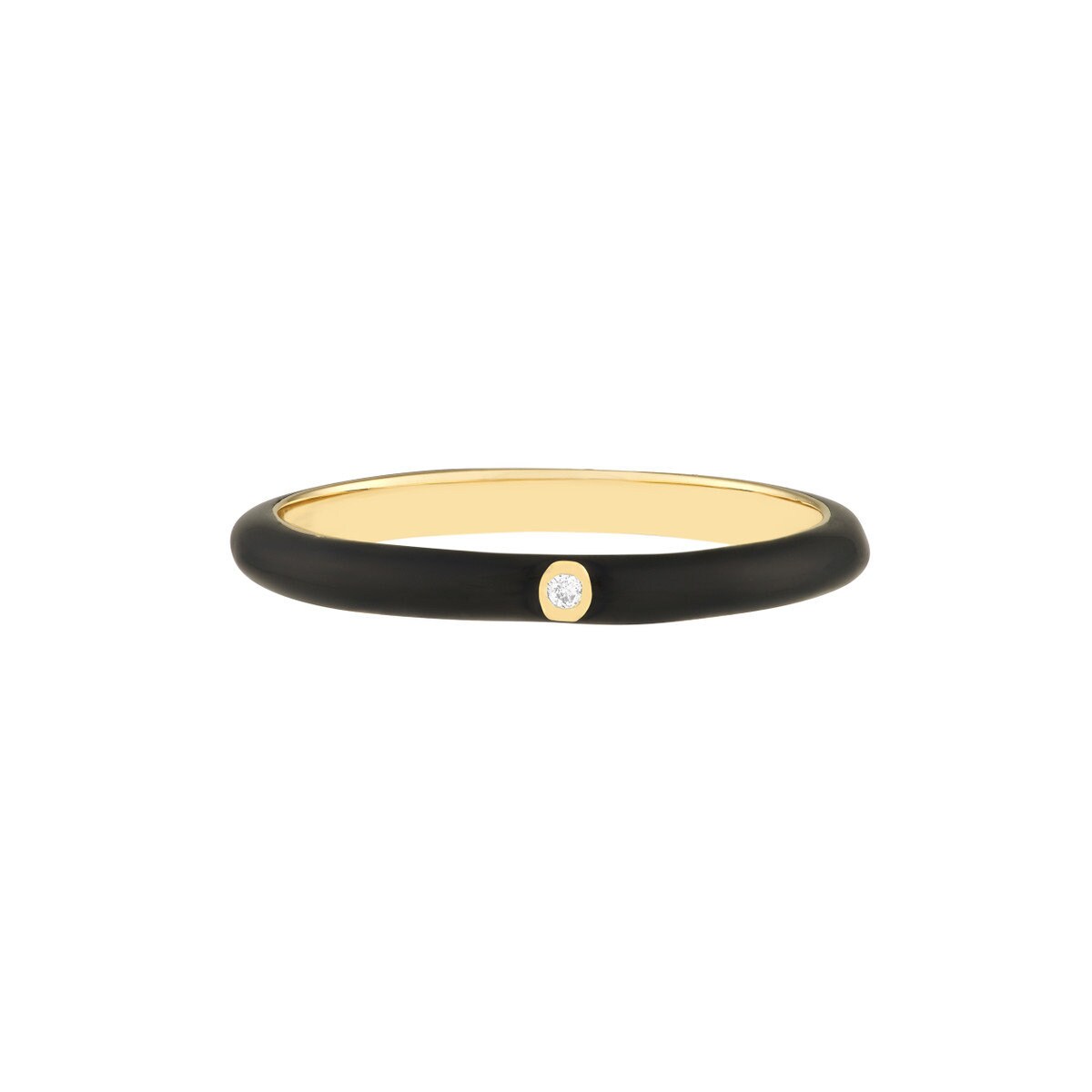 14k Diamond Enamel Band
