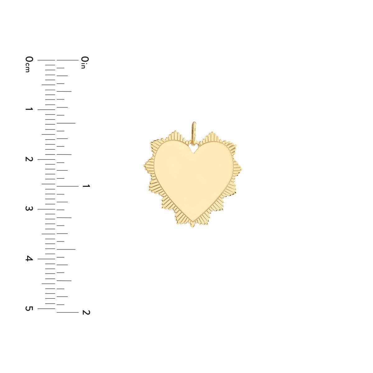 14k Spiked Heart Charm