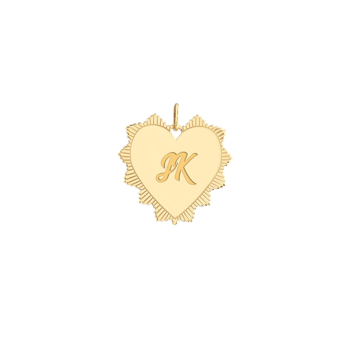 14k Spiked Heart Charm