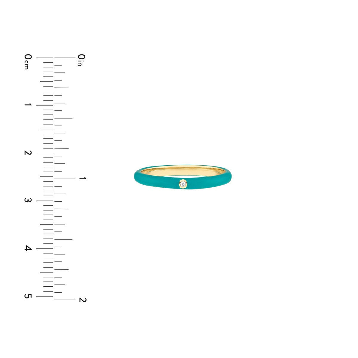 14k Diamond Enamel Band