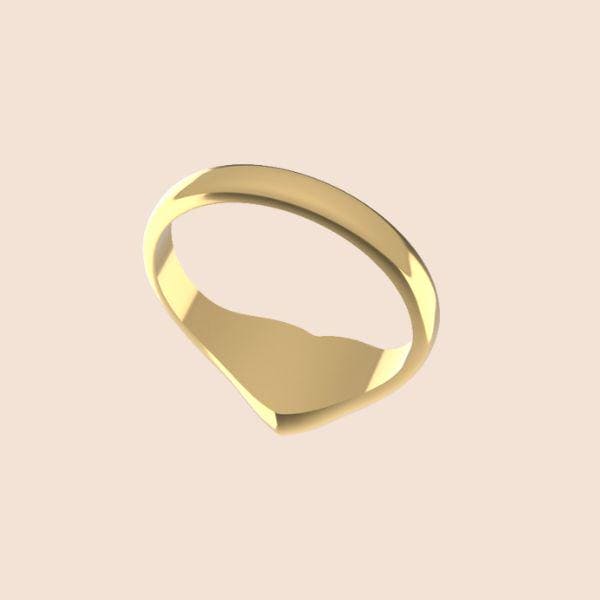 14k Heart Signet Ring