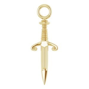 14K Yellow Dagger Dangle