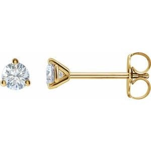 14K Yellow 1/2 CTW Lab-Grown Diamond Stud Earrings