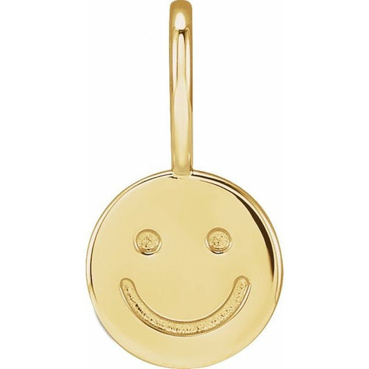 14K Smiley Face Charm