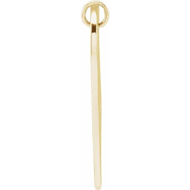 14K Evil Eye Heart Pendant