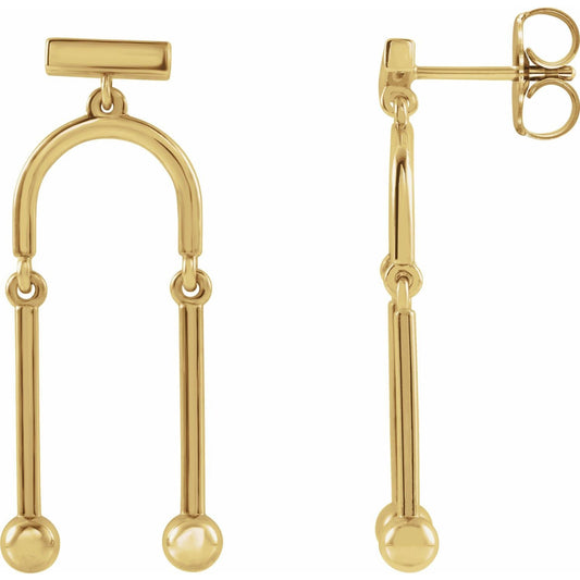 14K Yellow Mobile Earrings