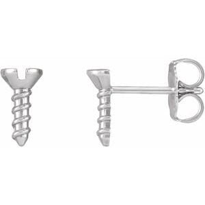 14K Yellow Screw Earrings