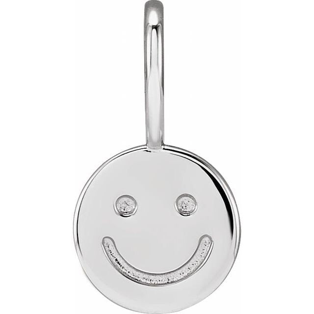 14K Smiley Face Charm