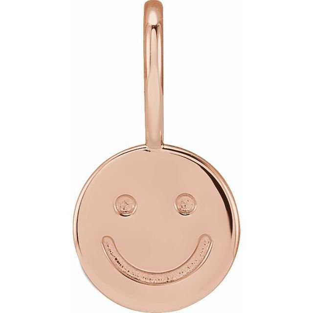 14K Smiley Face Charm