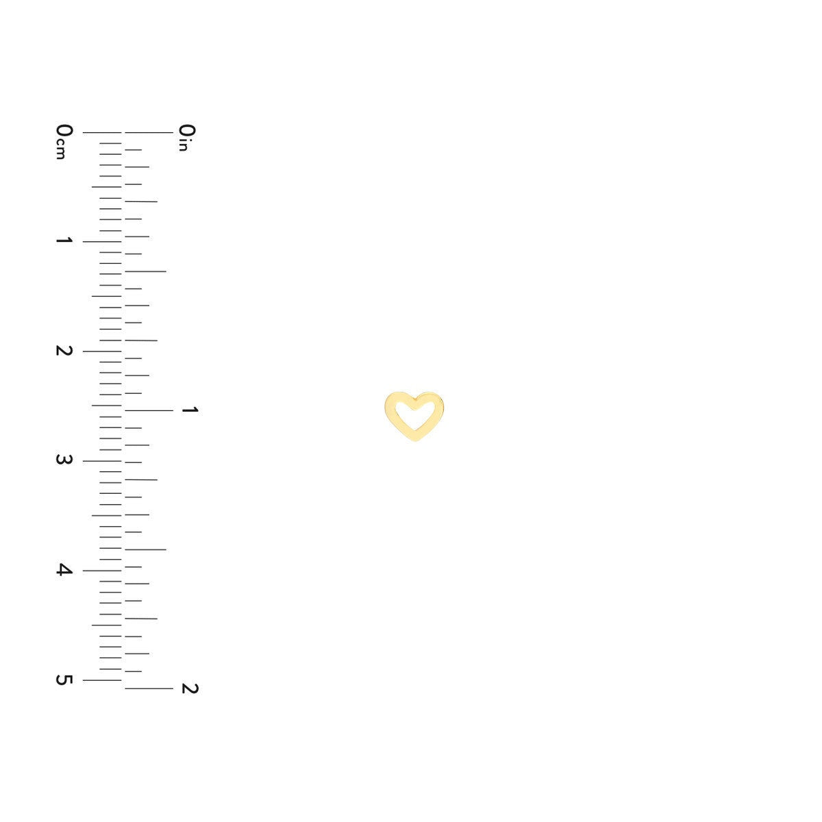 14k Heart Shaped Stud Earrings