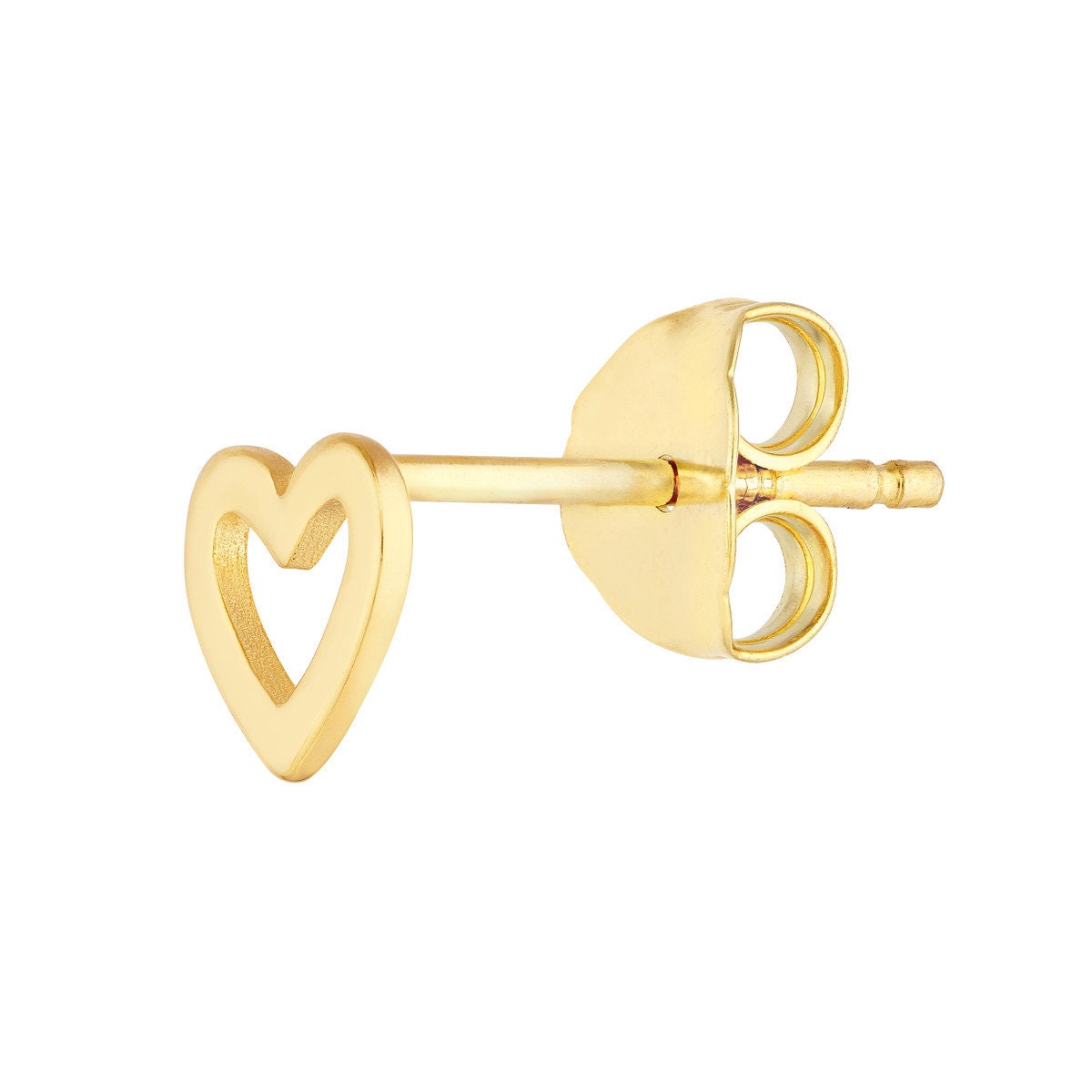 14k Heart Shaped Stud Earrings
