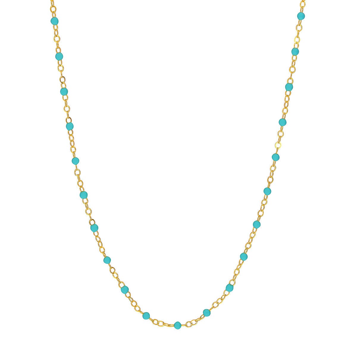14k Enamel Bead Chain