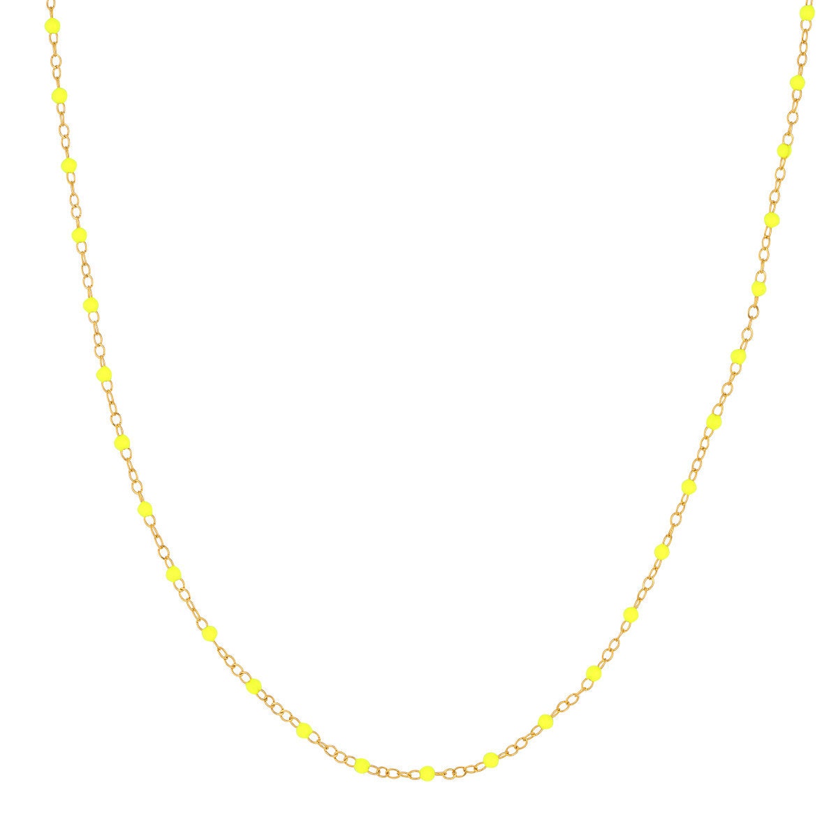 14k Enamel Bead Chain