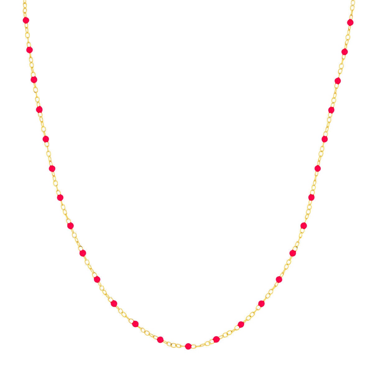 14k Enamel Bead Chain