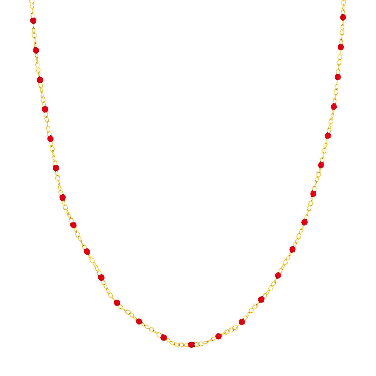 14k Enamel Bead Chain