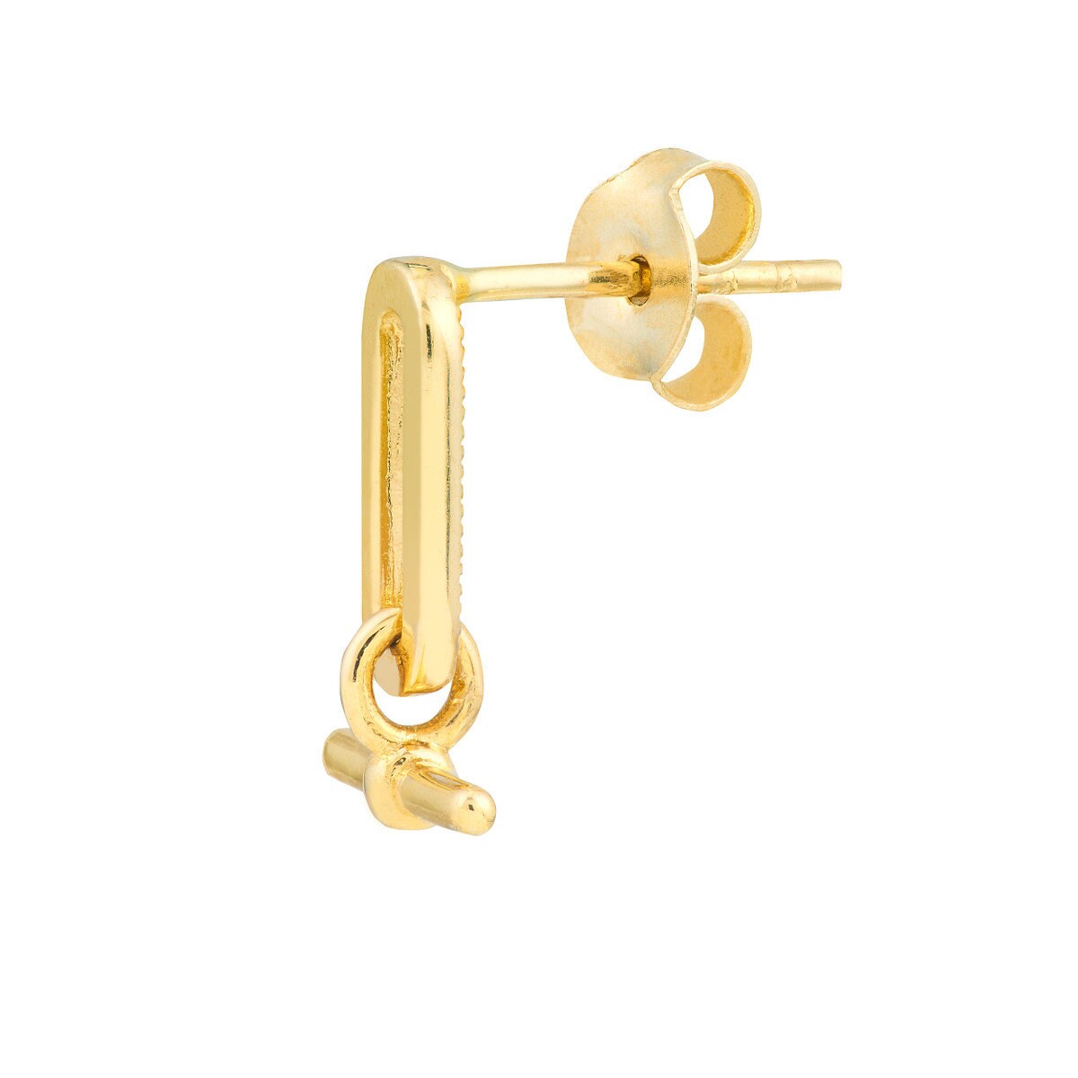 14k Paper Clip and Bar Fashion Earrings