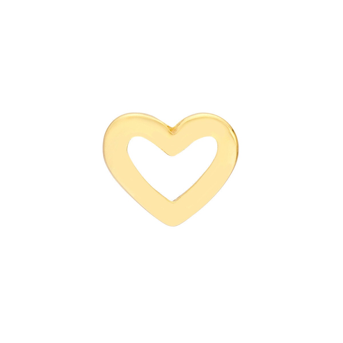 14k Heart Shaped Stud Earrings
