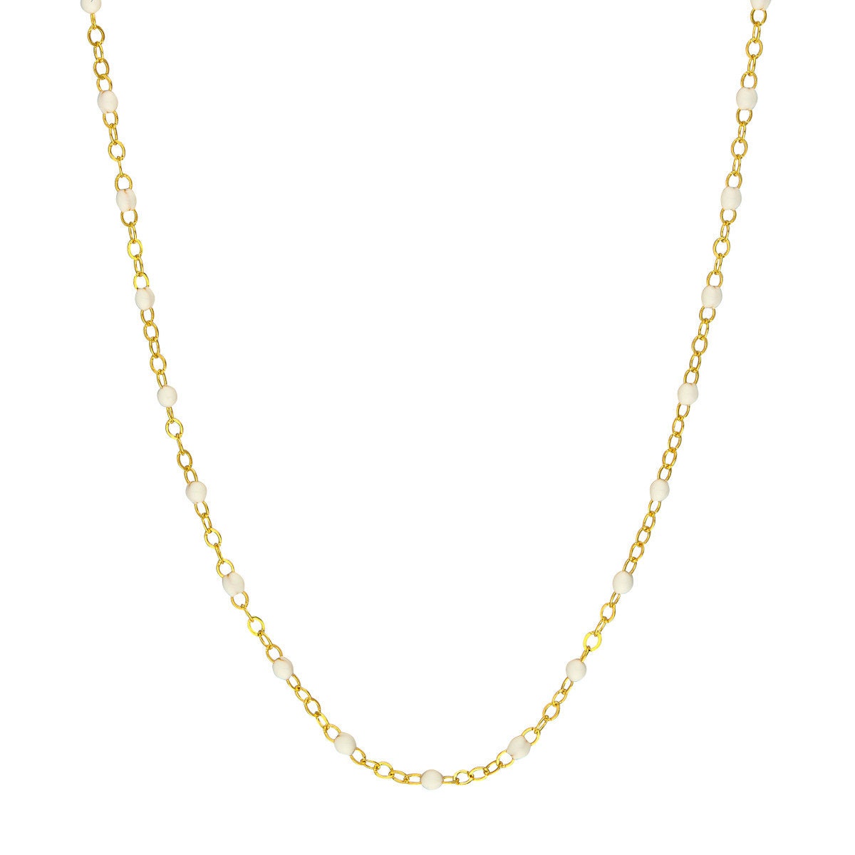 14k Enamel Bead Chain
