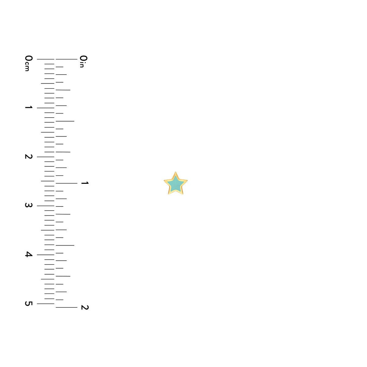 14k Enamel Star Stud Earrings