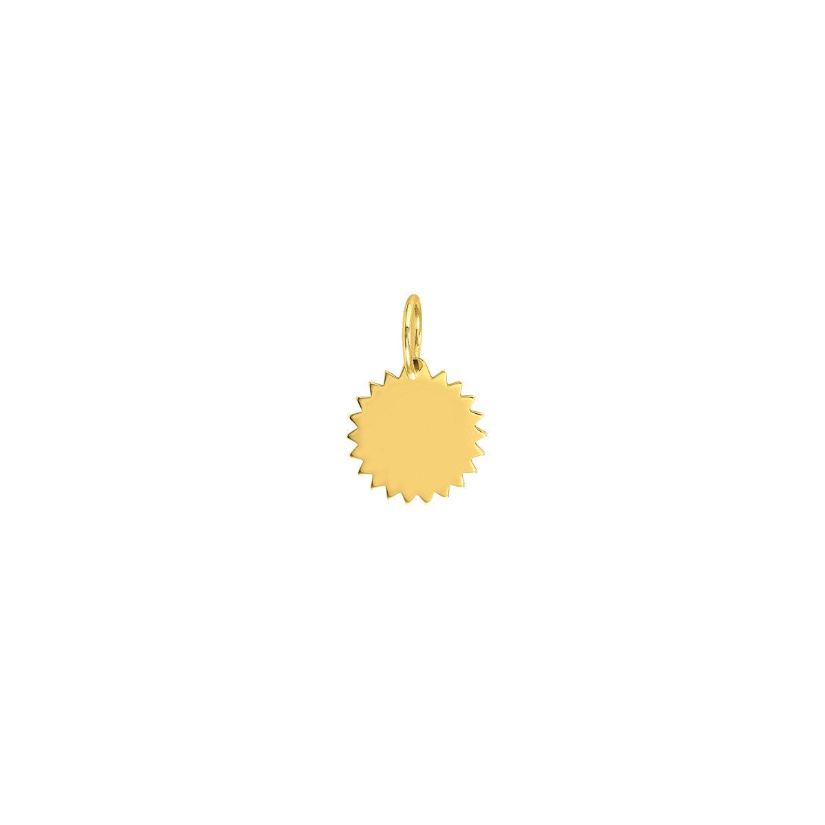 14k Jagged Circle Charm