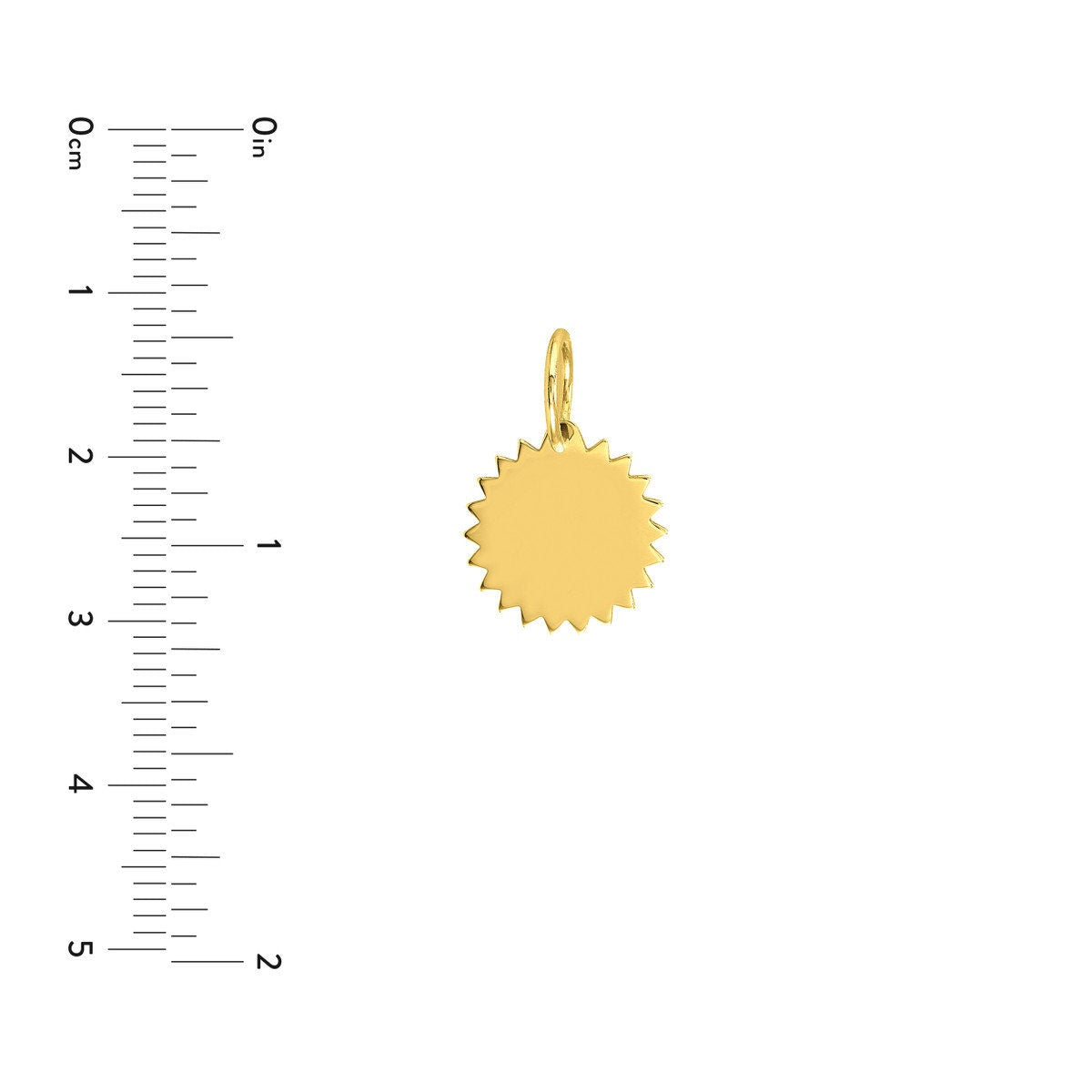 14k Jagged Circle Charm