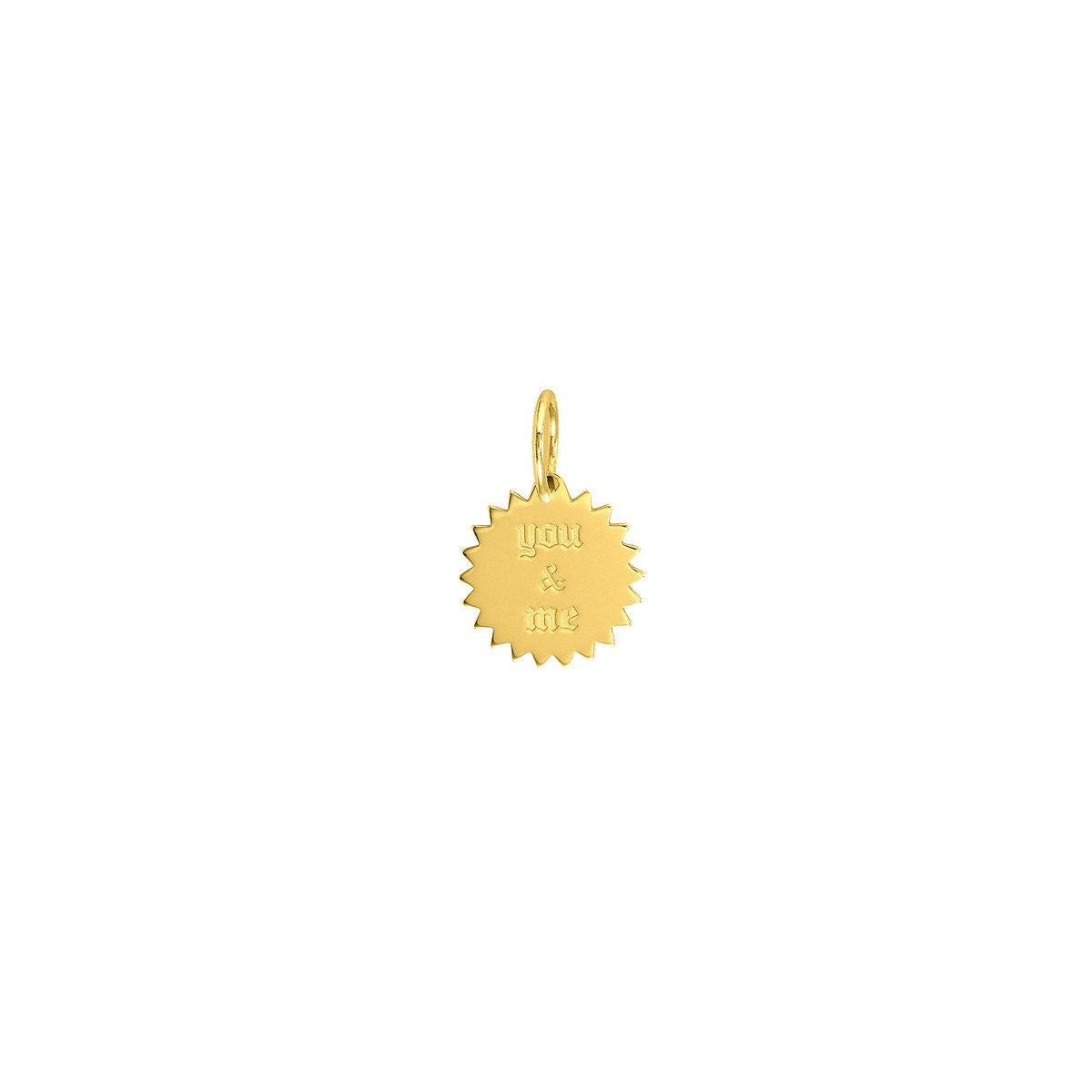 14k Jagged Circle Charm