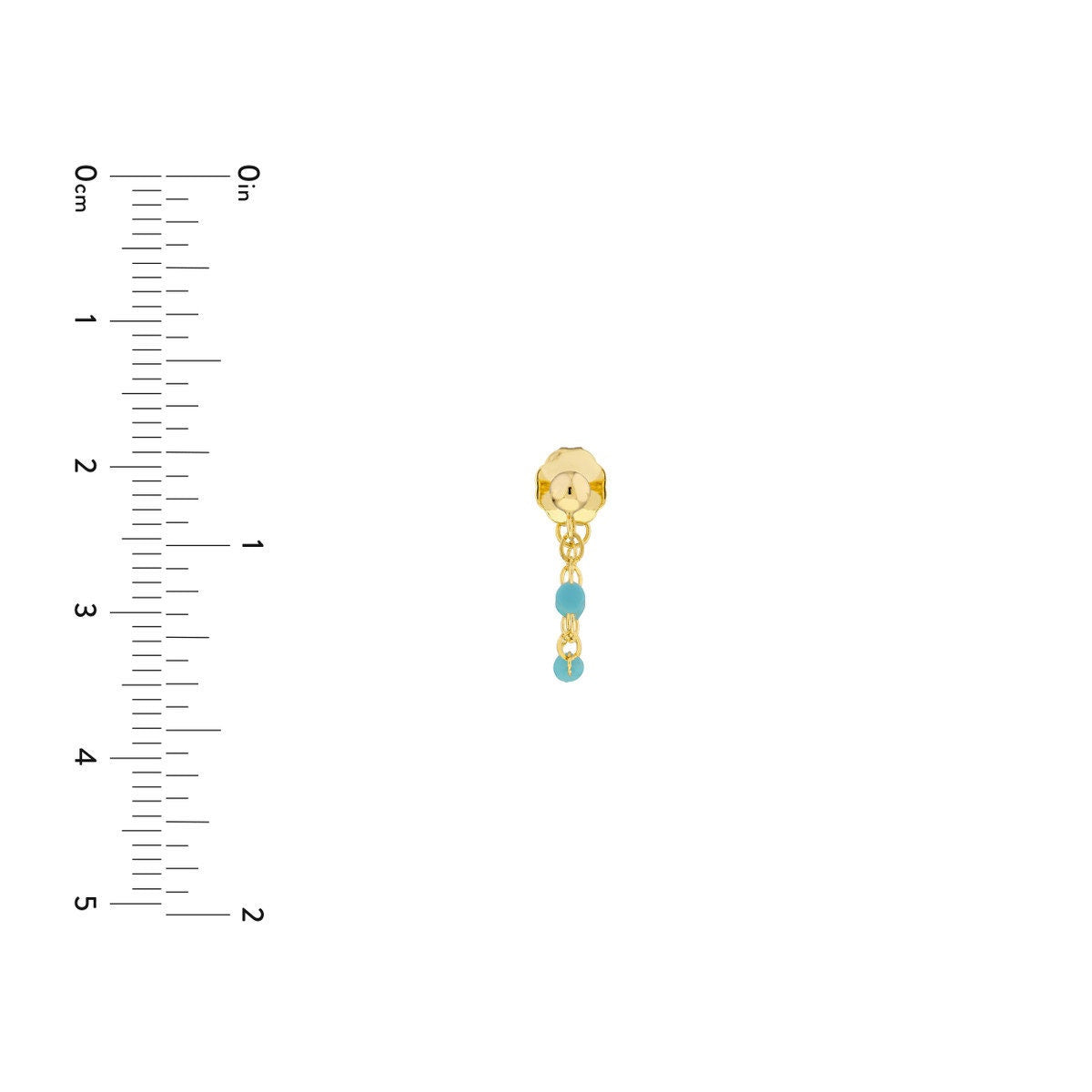 14k Enamel Chain Earrings
