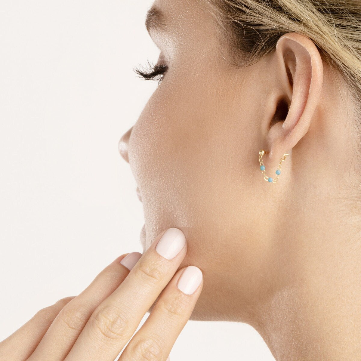 14k Enamel Chain Earrings