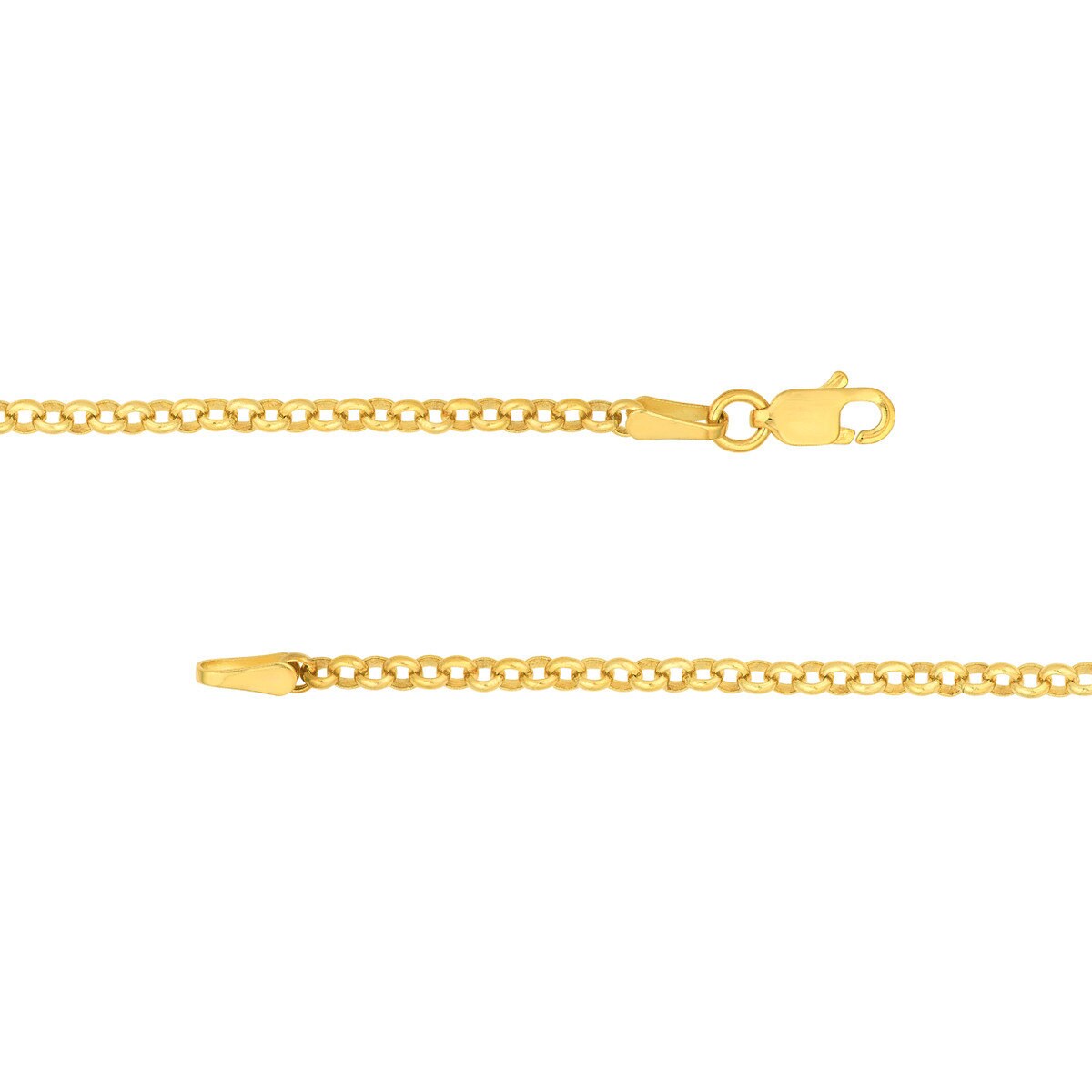 14k Diamond Puff Charm Rolo Necklace