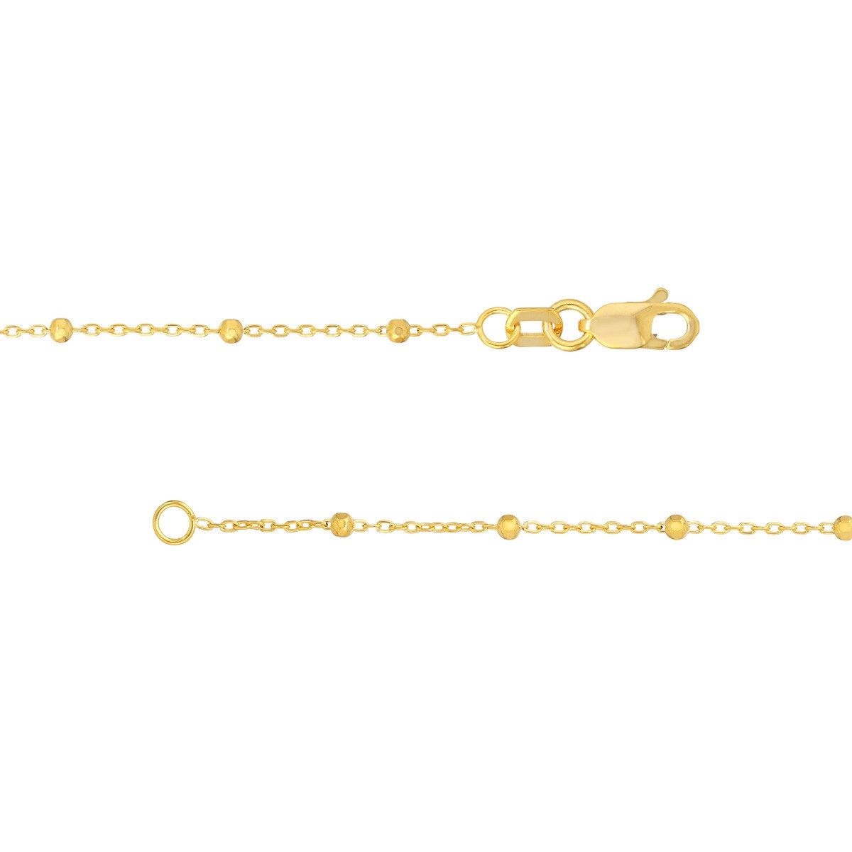 14k Faceted Bead Chain