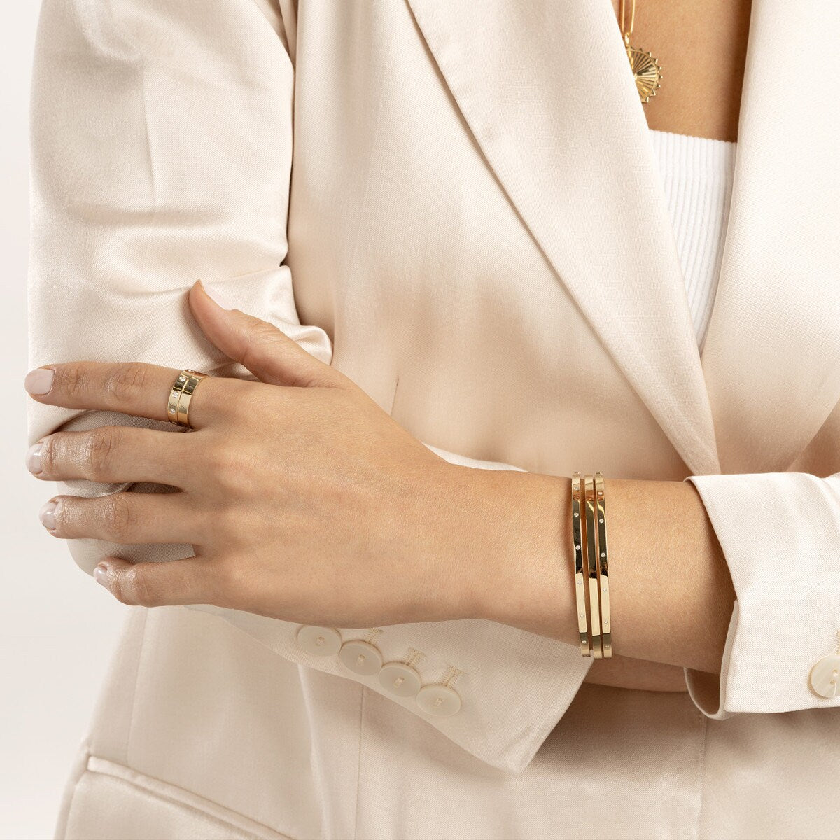 14k Thick Band Ring