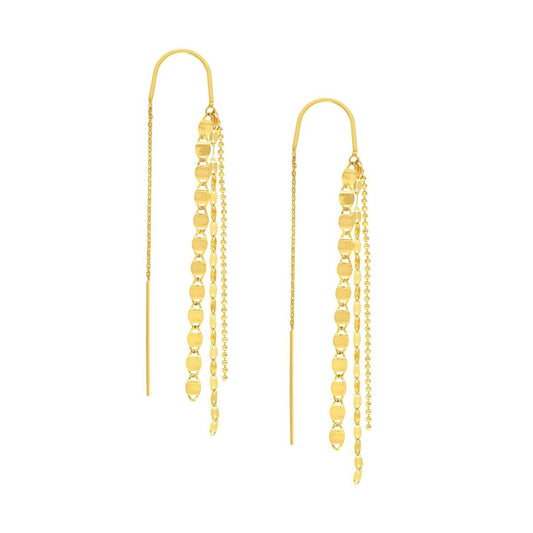 14k Chain Threader Earrings