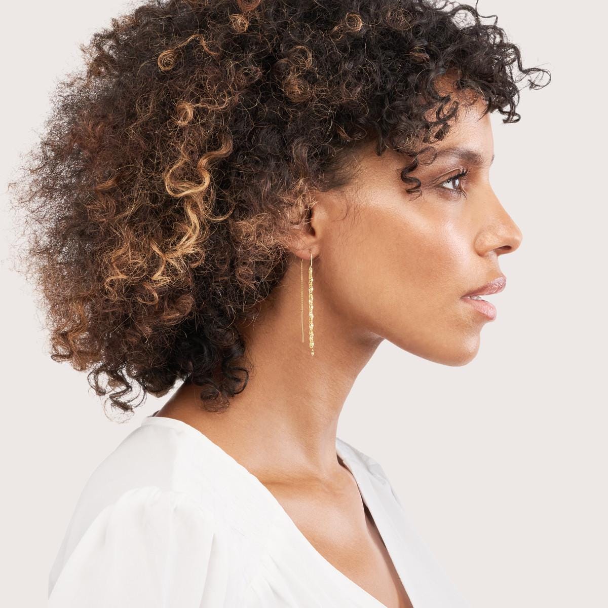 14k Chain Threader Earrings
