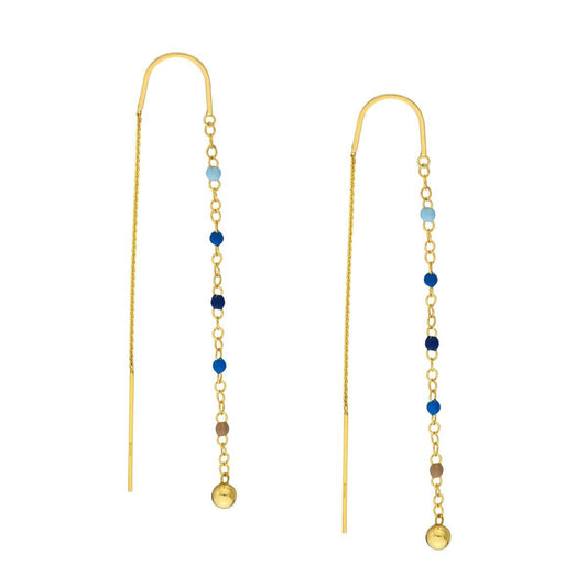 14k Enamel Threader Earrings
