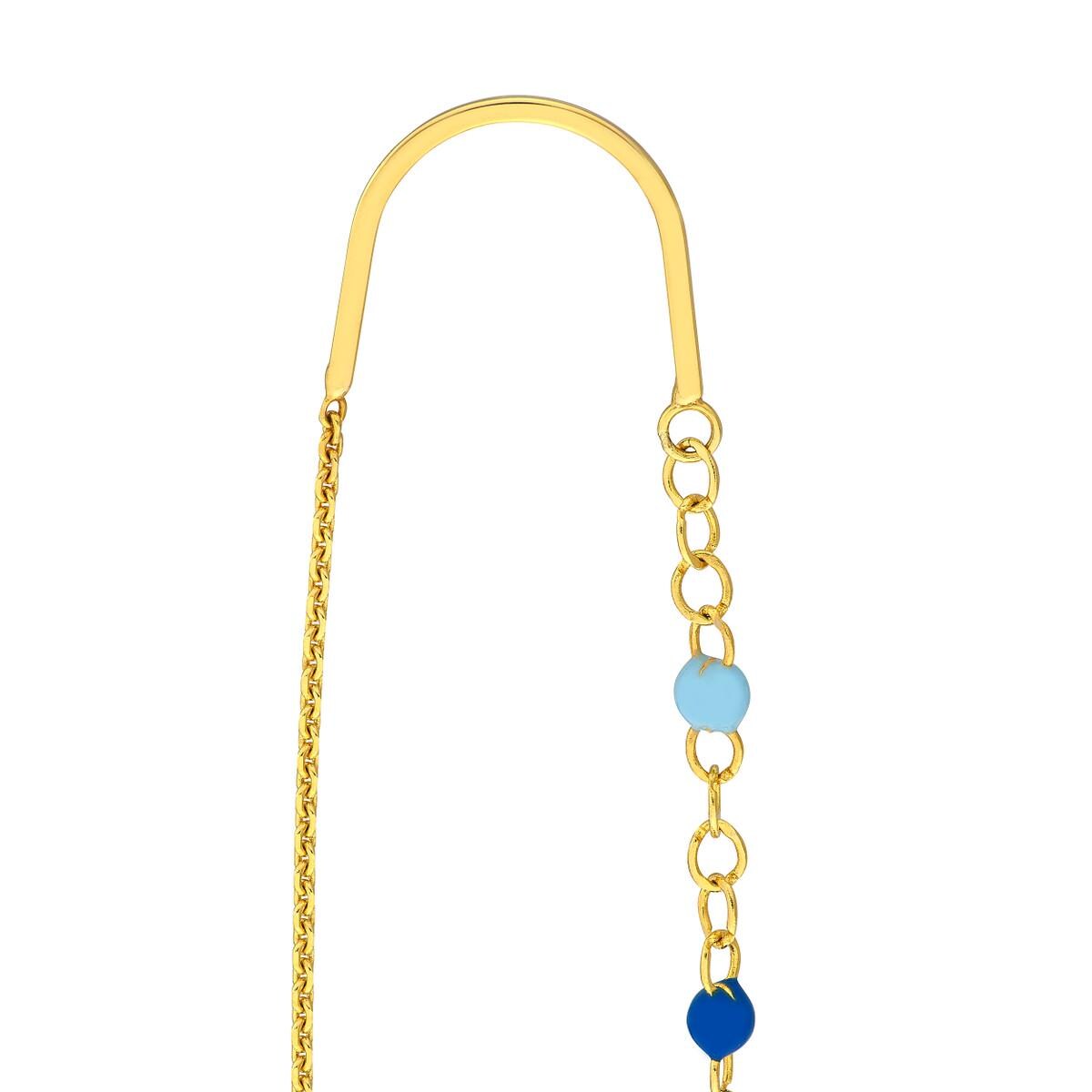 14k Enamel Threader Earrings