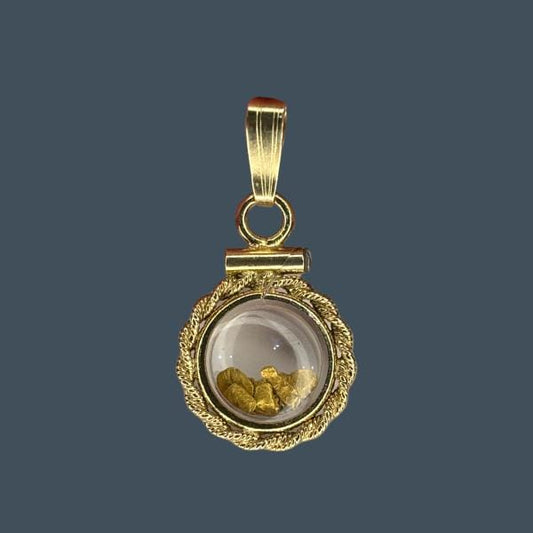 14k Yellow Gold Shaker Locket