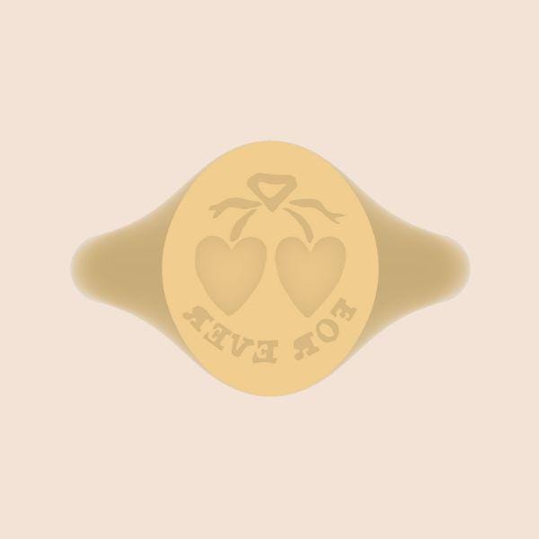 14k Victorian Forever Signet Ring