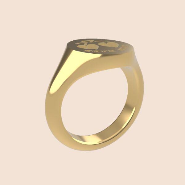 14k Victorian Forever Signet Ring