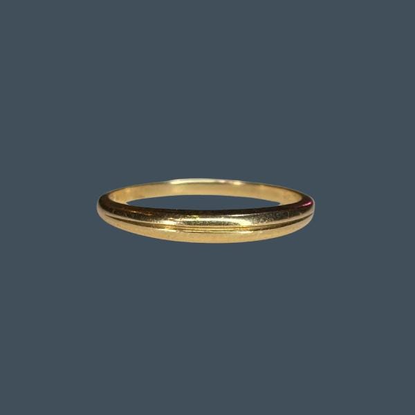 14k Thin Domed Ring