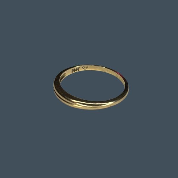 14k Thin Domed Ring