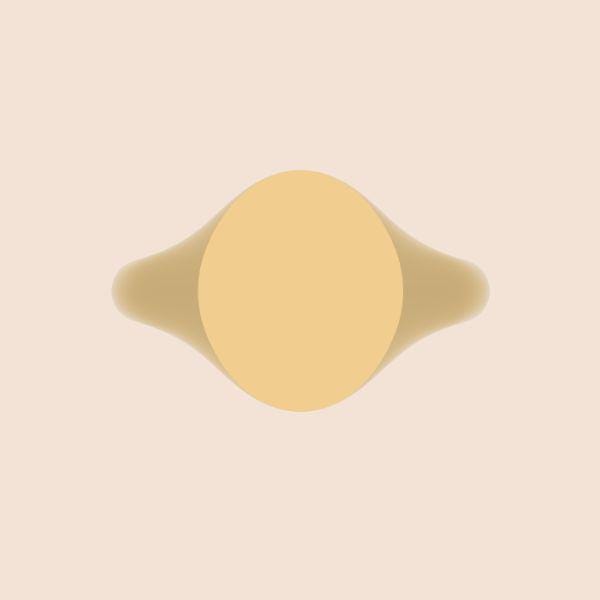 14k Solid Gold Signet Ring