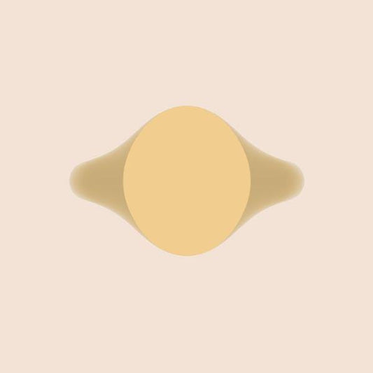 14k Solid Gold Signet Ring