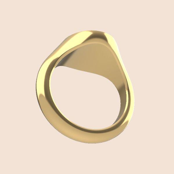 14k Solid Gold Signet Ring