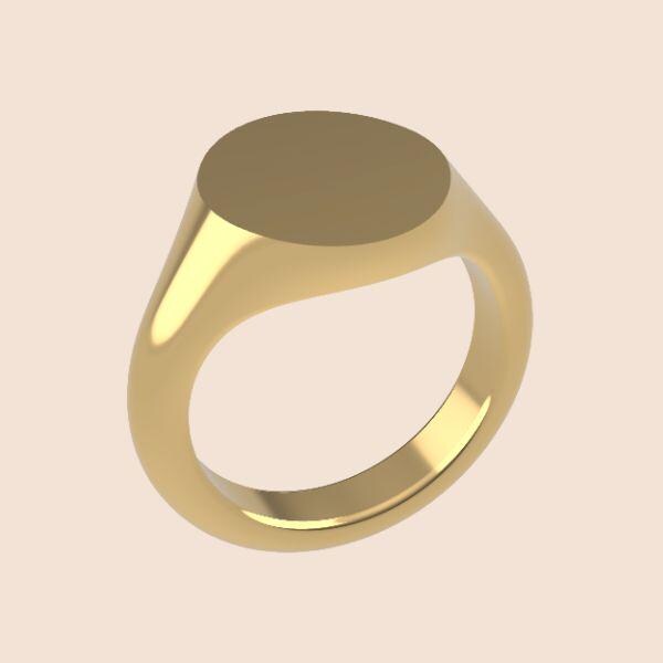 14k Solid Gold Signet Ring