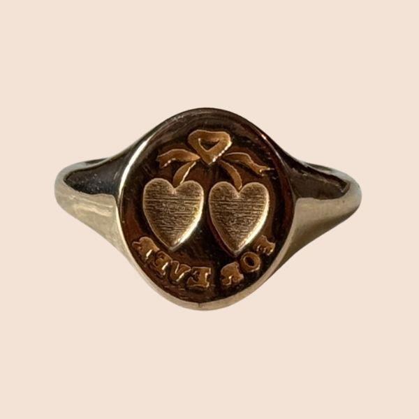14k Victorian Forever Signet Ring