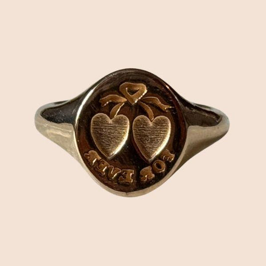 14k Victorian Forever Signet Ring
