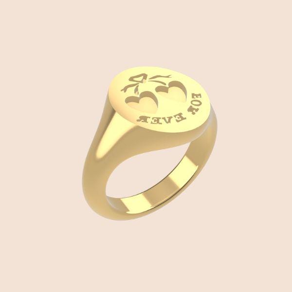 14k Victorian Forever Signet Ring